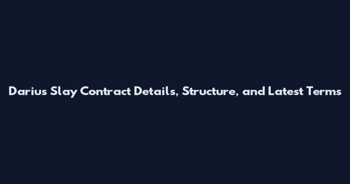 Darius Slay Contract Details, Structure, and Latest Terms