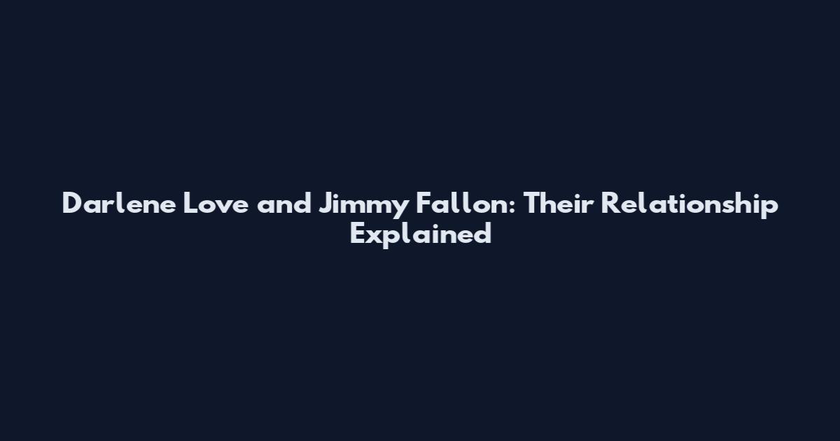 Darlene Love and Jimmy Fallon: Their Relationship Explained