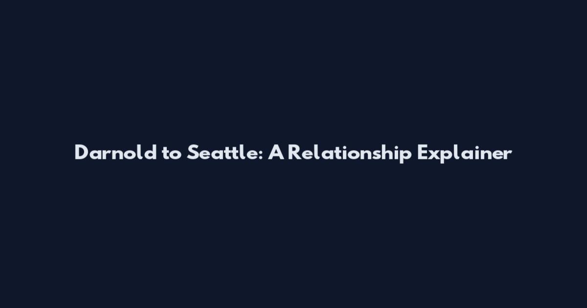 Darnold to Seattle: A Relationship Explainer