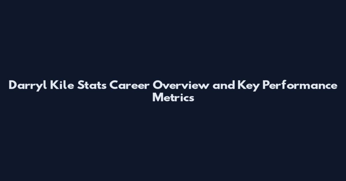 Darryl Kile Stats Career Overview and Key Performance Metrics