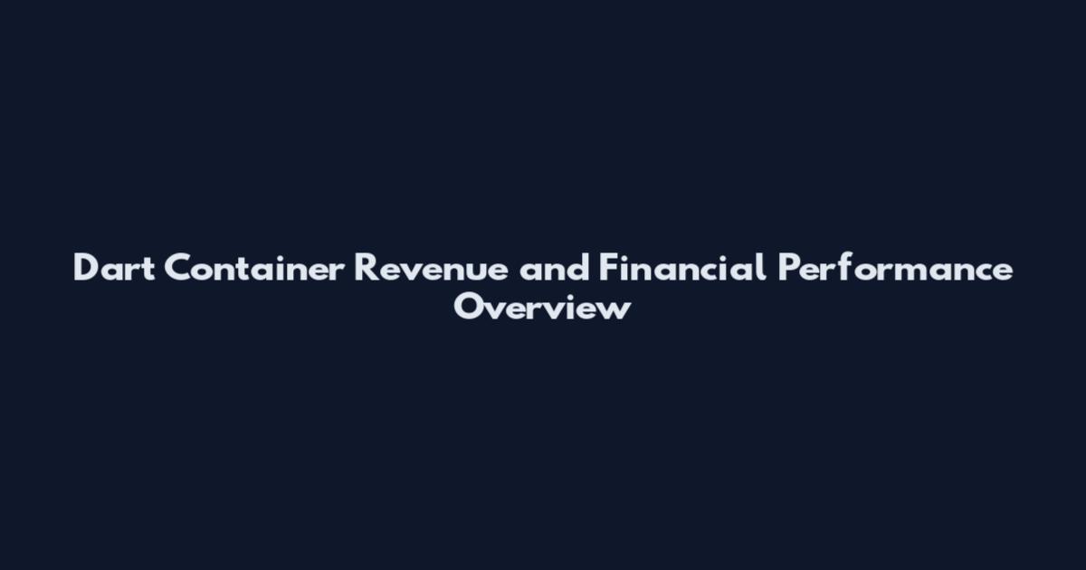 Dart Container Revenue and Financial Performance Overview