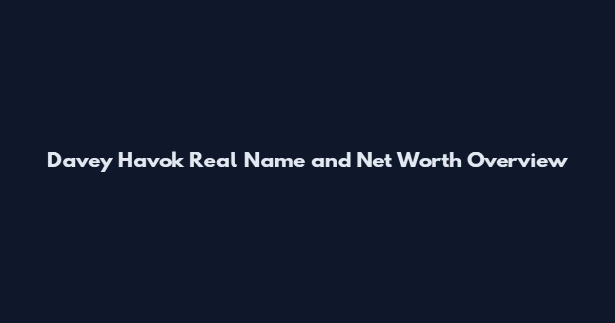 Davey Havok Real Name and Net Worth Overview