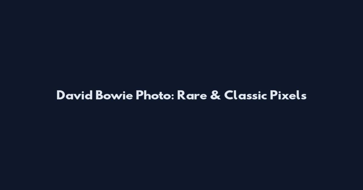 David Bowie Photo: Rare & Classic Pixels
