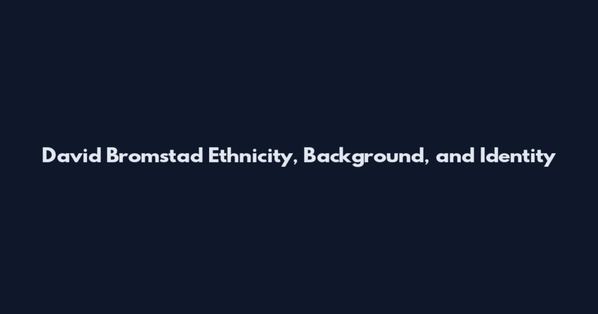 David Bromstad Ethnicity, Background, and Identity