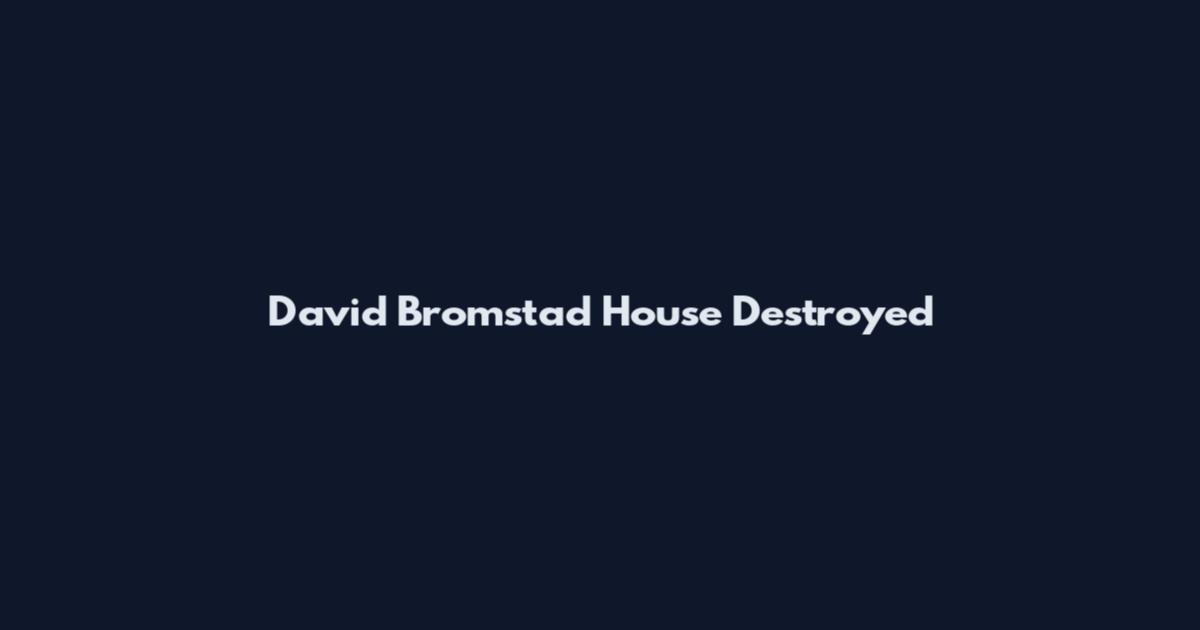 David Bromstad House Destroyed