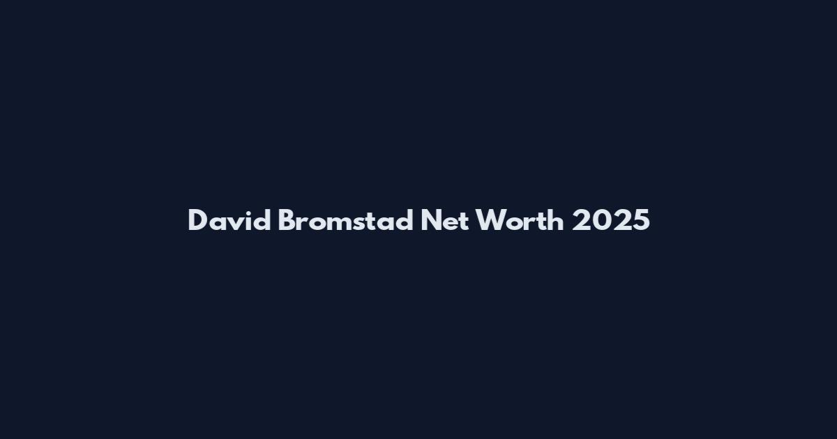 David Bromstad Net Worth 2025