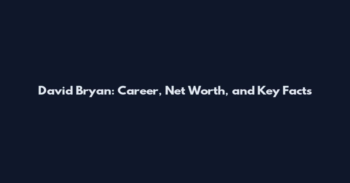 David Bryan: Career, Net Worth, and Key Facts