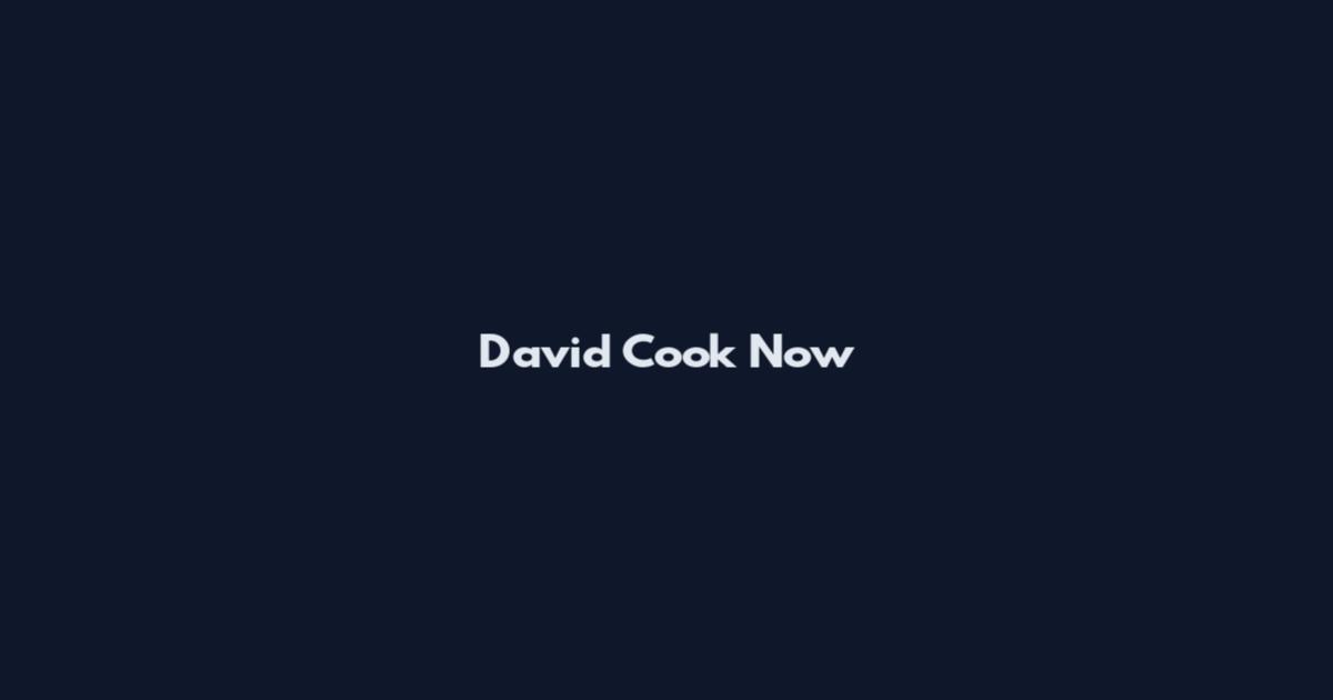 David Cook Now