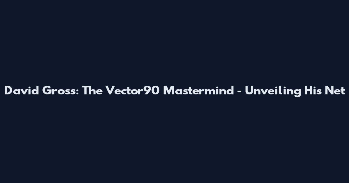 David Gross: The Vector90 Mastermind - Unveiling His Net