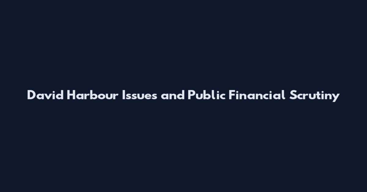 David Harbour Issues and Public Financial Scrutiny