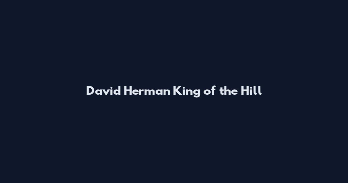 David Herman King of the Hill