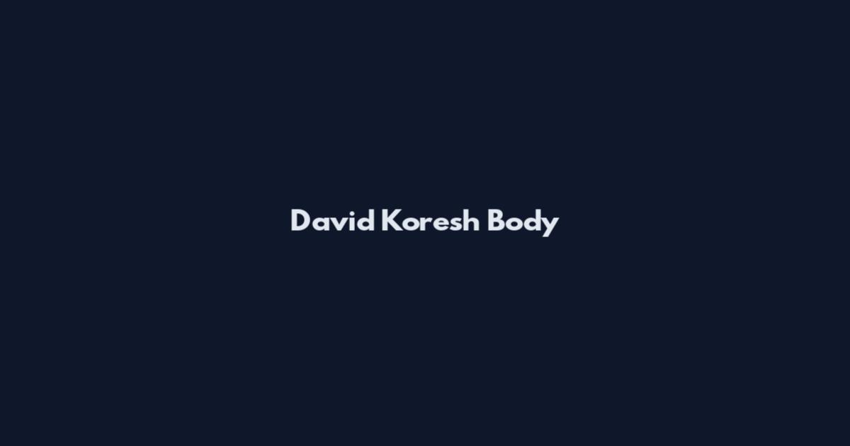 David Koresh Body