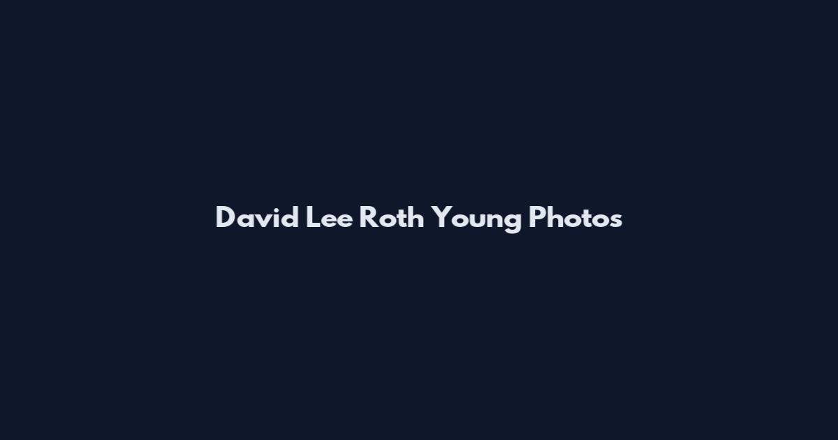 David Lee Roth Young Photos