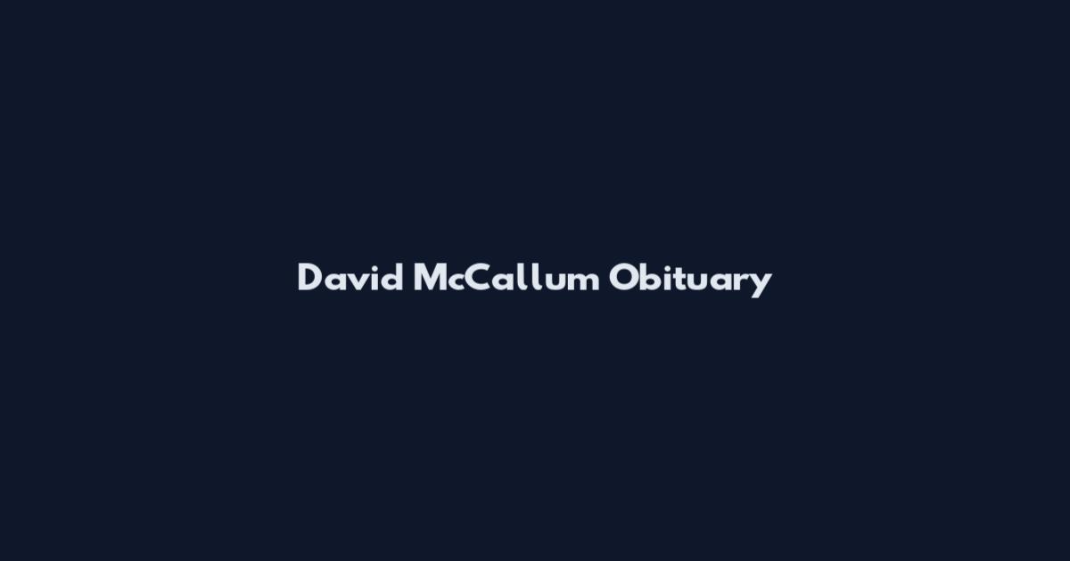 David McCallum Obituary