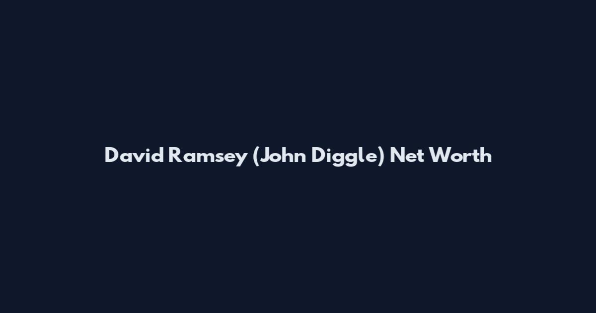 David Ramsey (John Diggle) Net Worth