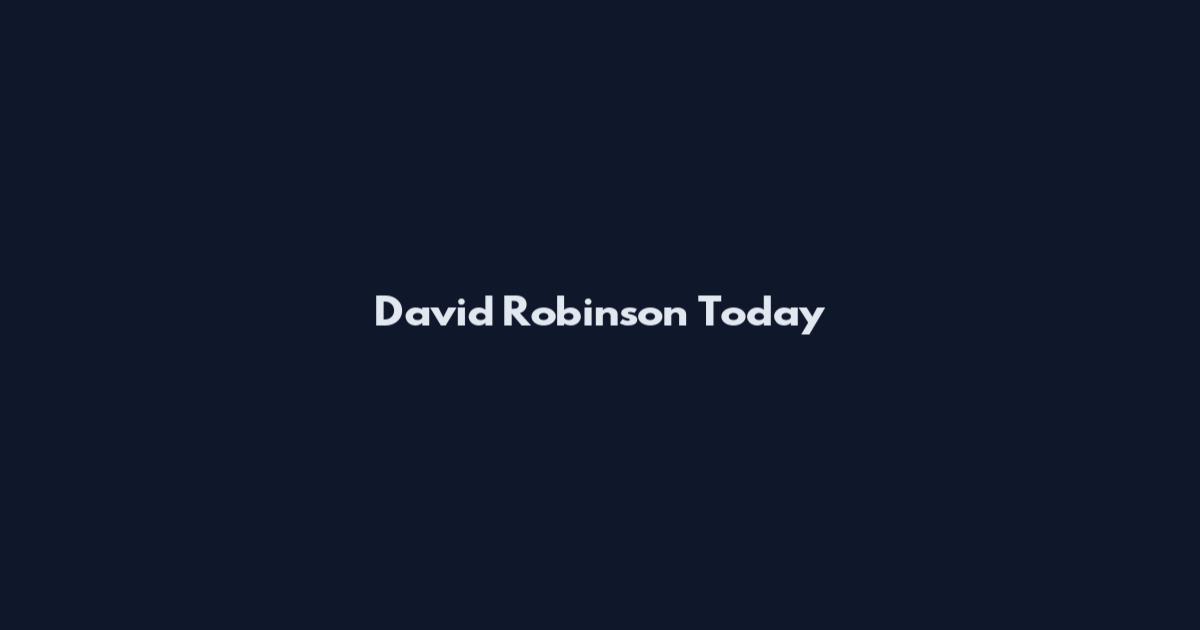 David Robinson Today