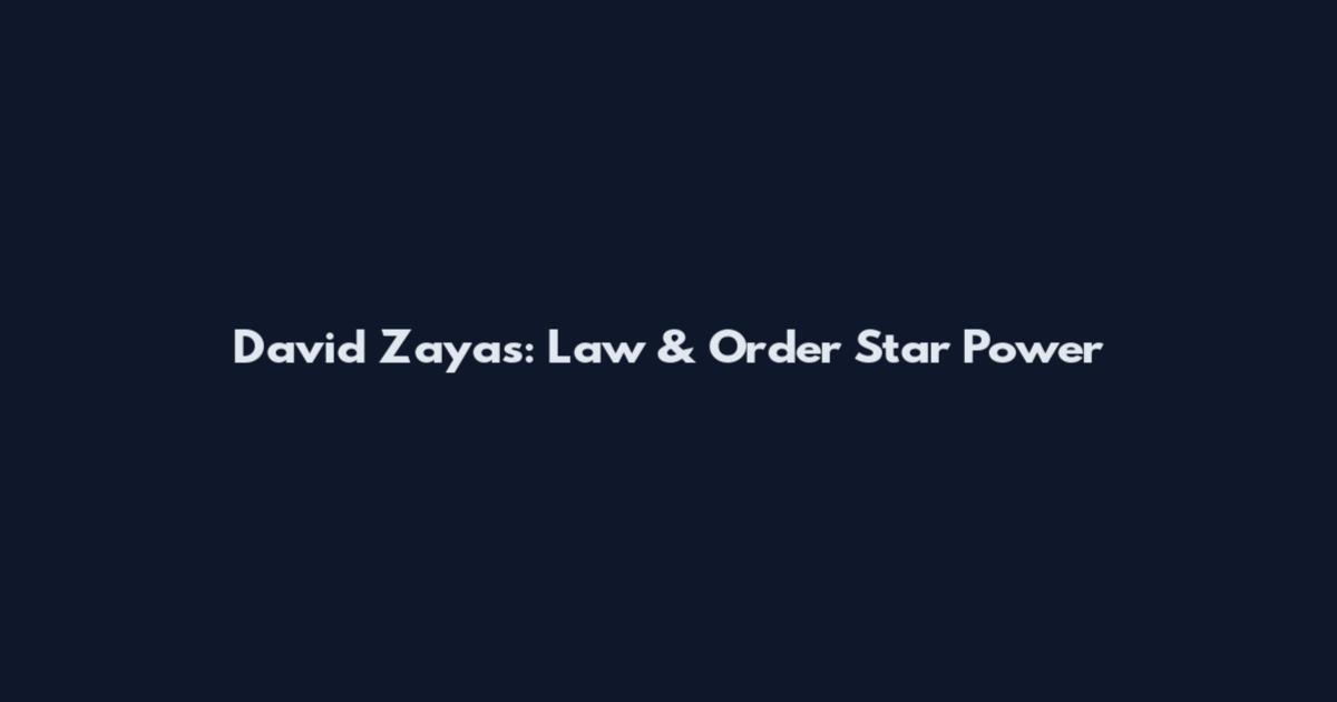 David Zayas: Law & Order Star Power