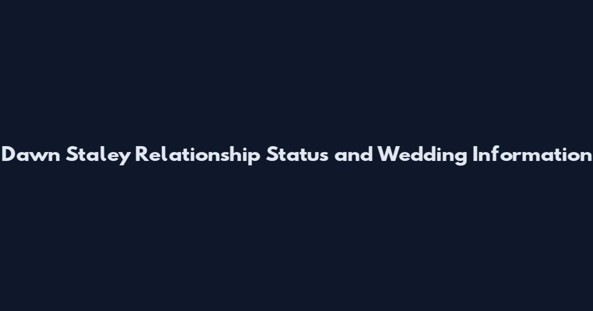 Dawn Staley Relationship Status and Wedding Information