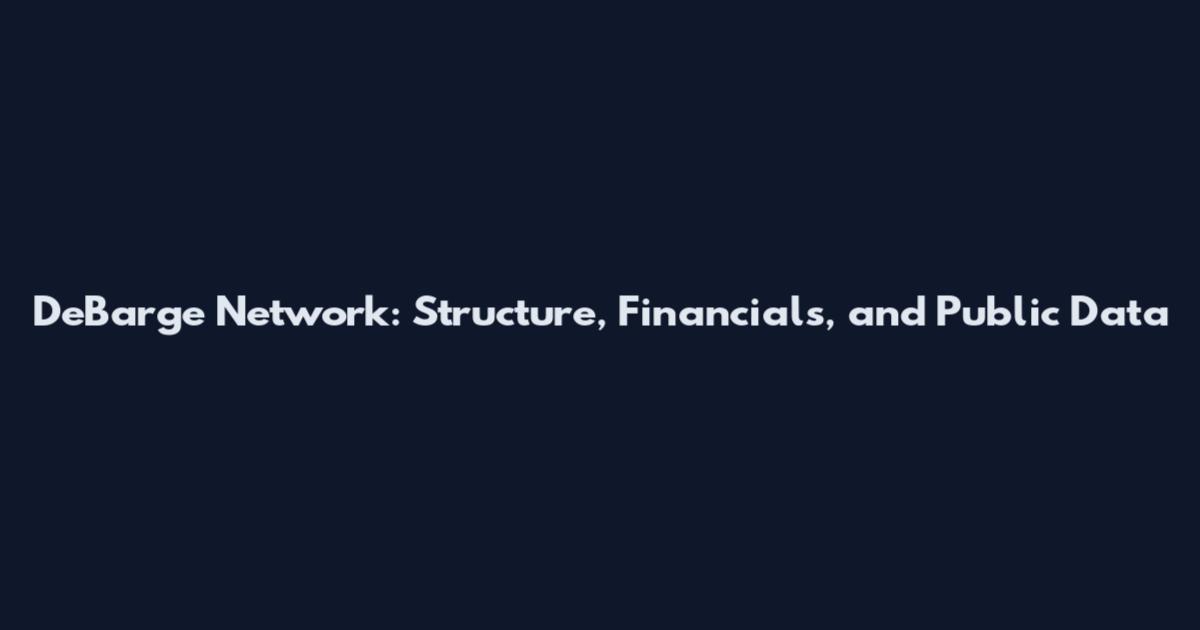 DeBarge Network: Structure, Financials, and Public Data
