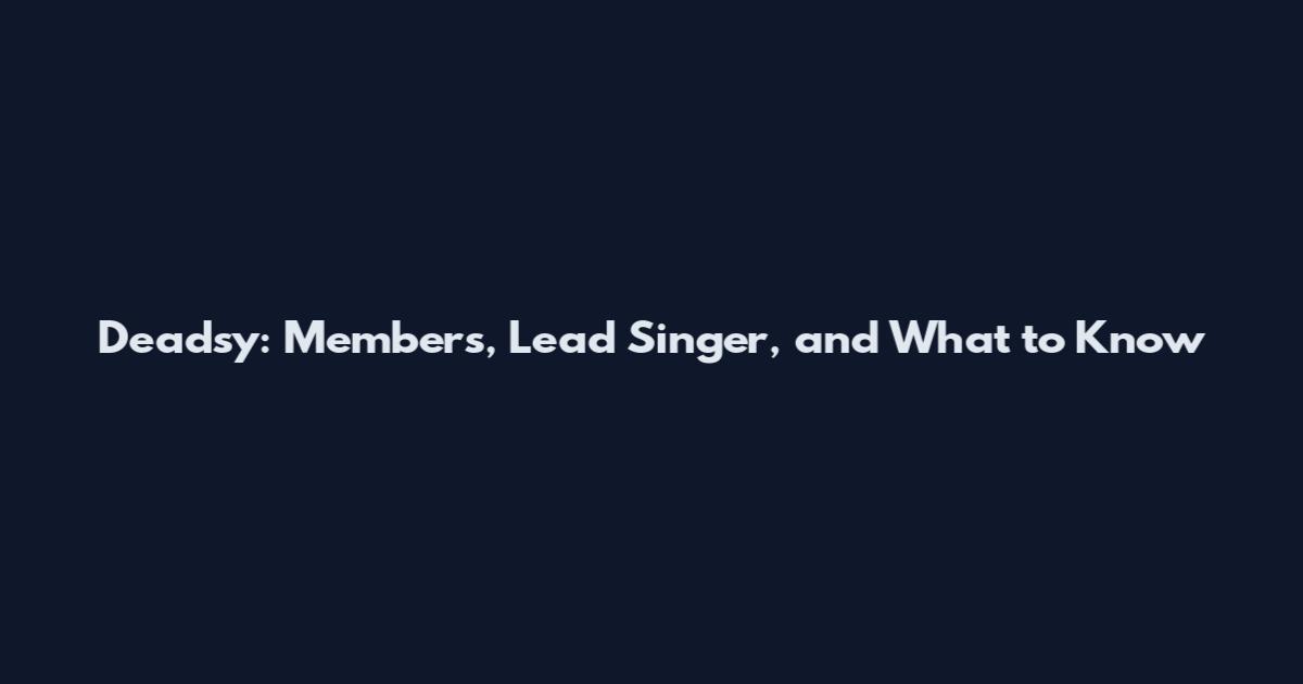 Deadsy: Members, Lead Singer, and What to Know