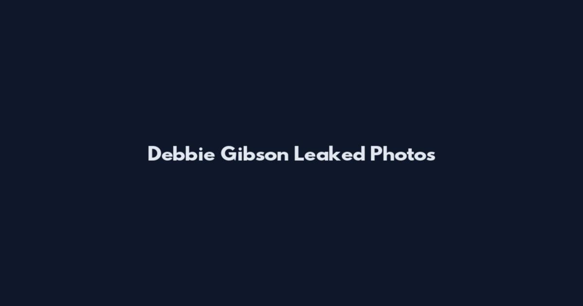 Debbie Gibson Leaked Photos