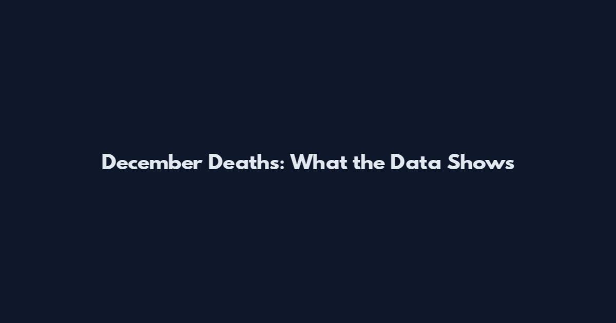 December Deaths: What the Data Shows