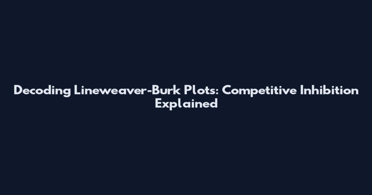 Decoding Lineweaver-Burk Plots: Competitive Inhibition Explained