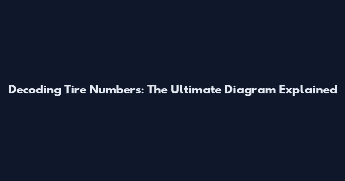 Decoding Tire Numbers: The Ultimate Diagram Explained