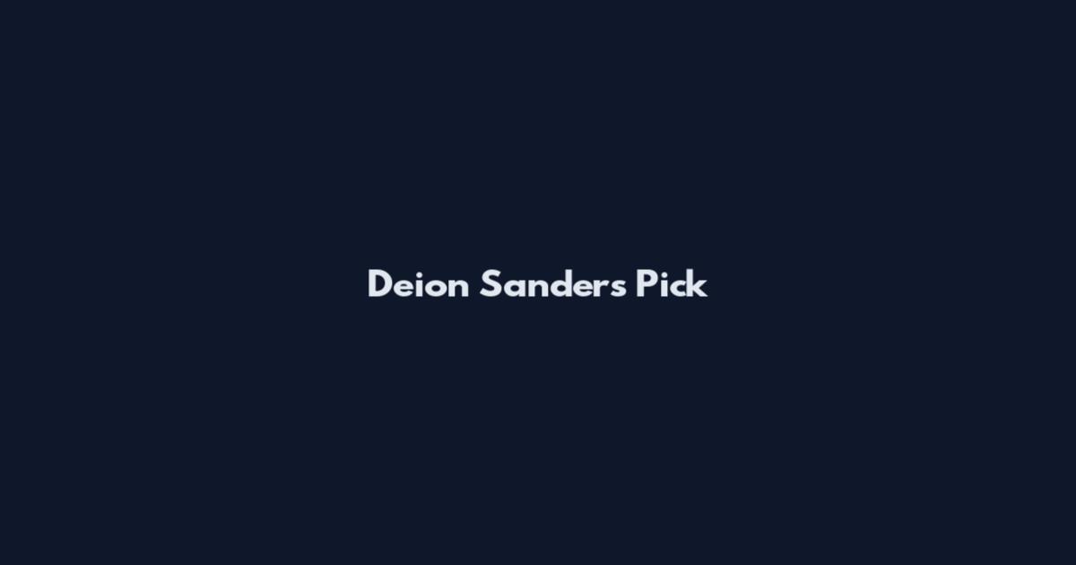Deion Sanders Pick