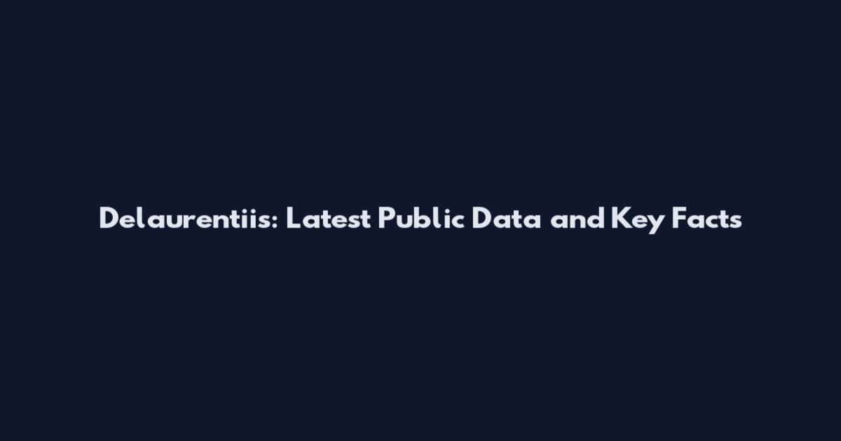 Delaurentiis: Latest Public Data and Key Facts