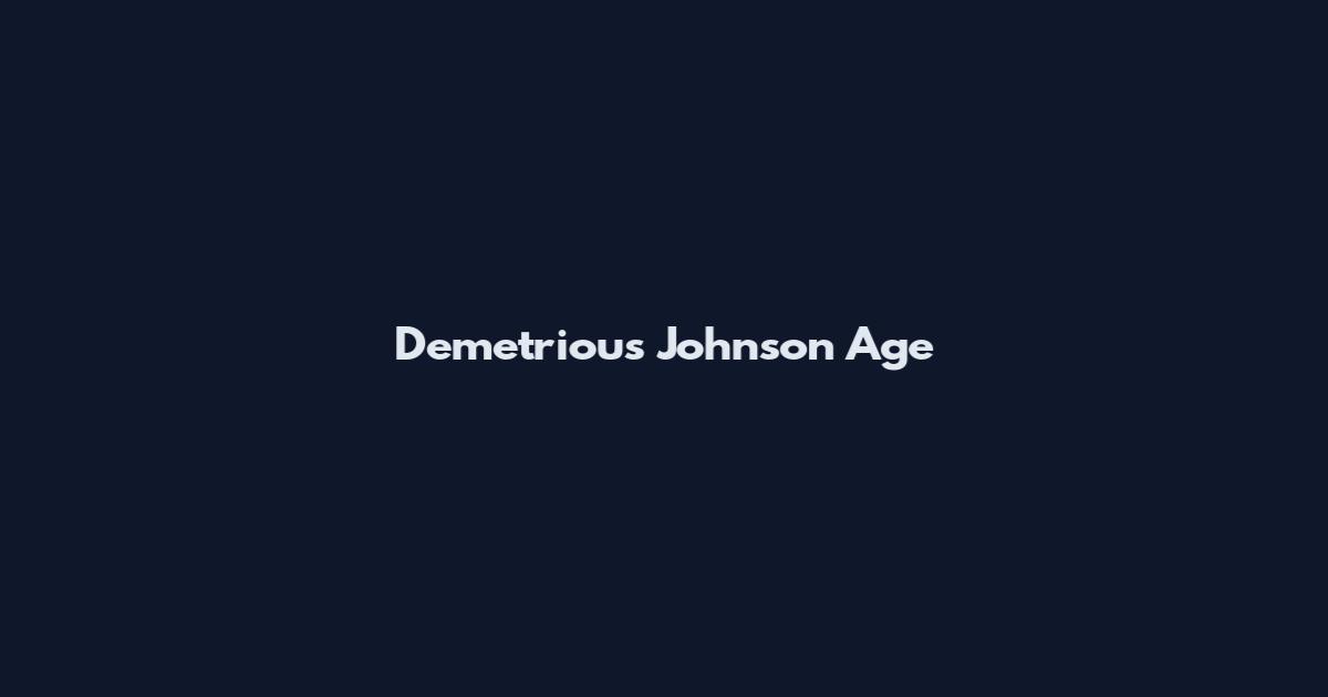 Demetrious Johnson Age