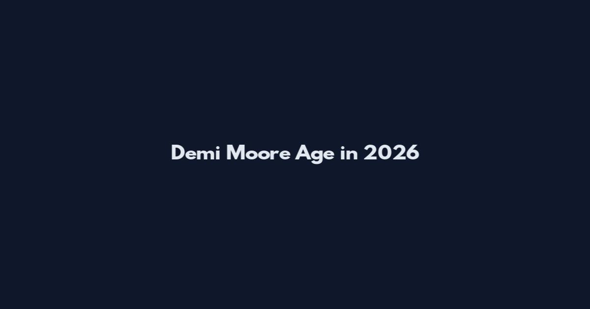 Demi Moore Age in 2026