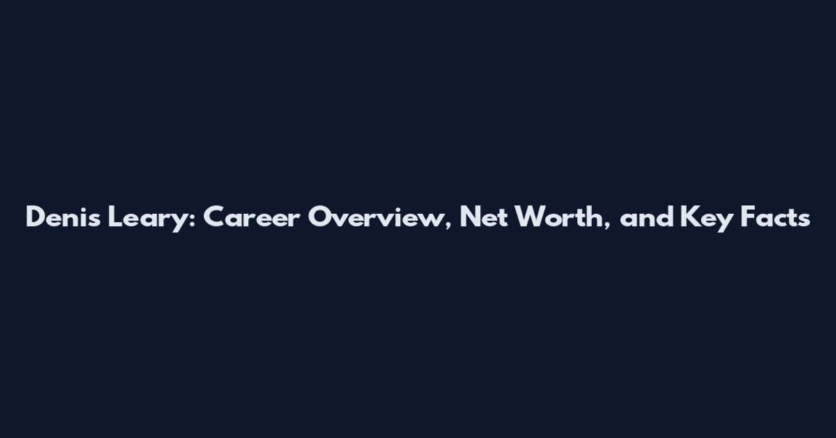 Denis Leary: Career Overview, Net Worth, and Key Facts