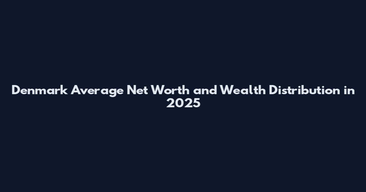Denmark Average Net Worth and Wealth Distribution in 2025