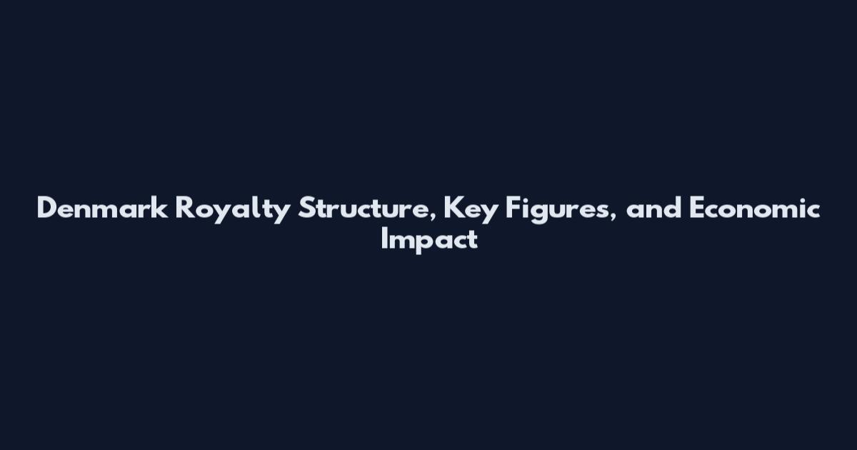 Denmark Royalty Structure, Key Figures, and Economic Impact