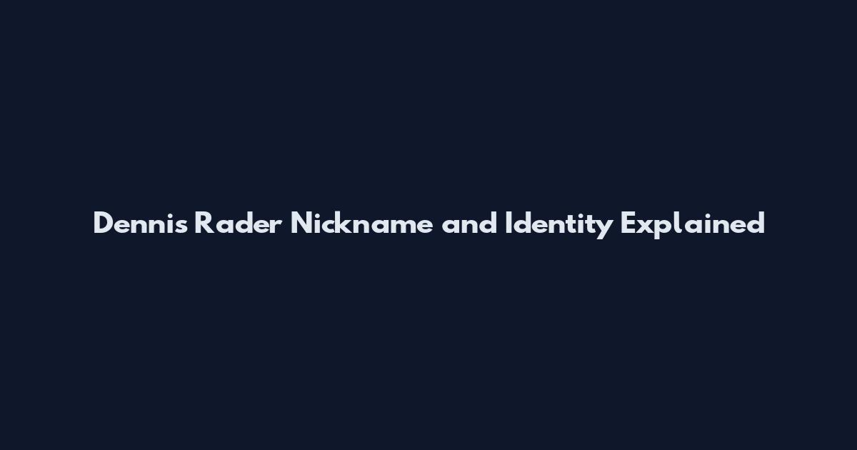 Dennis Rader Nickname and Identity Explained