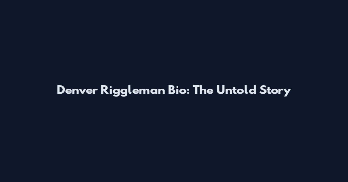 Denver Riggleman Bio: The Untold Story