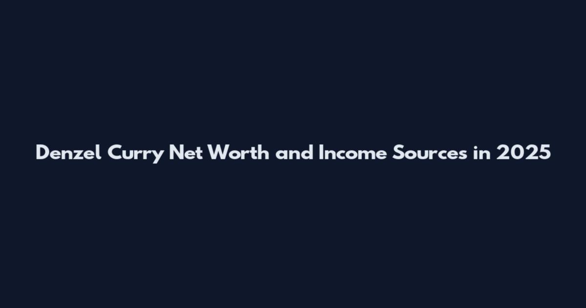 Denzel Curry Net Worth and Income Sources in 2025