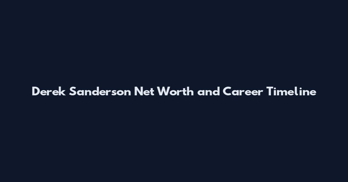 Derek Sanderson Net Worth and Career Timeline