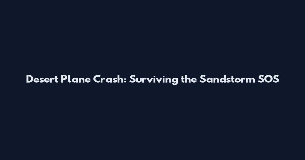 Desert Plane Crash: Surviving the Sandstorm SOS