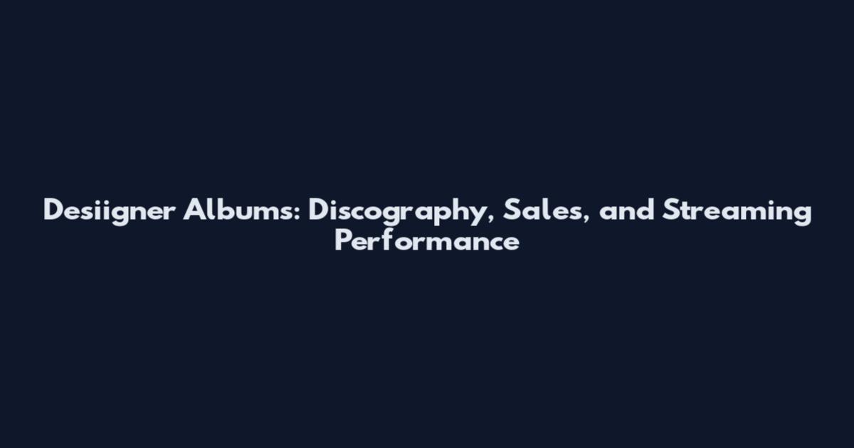 Desiigner Albums: Discography, Sales, and Streaming Performance