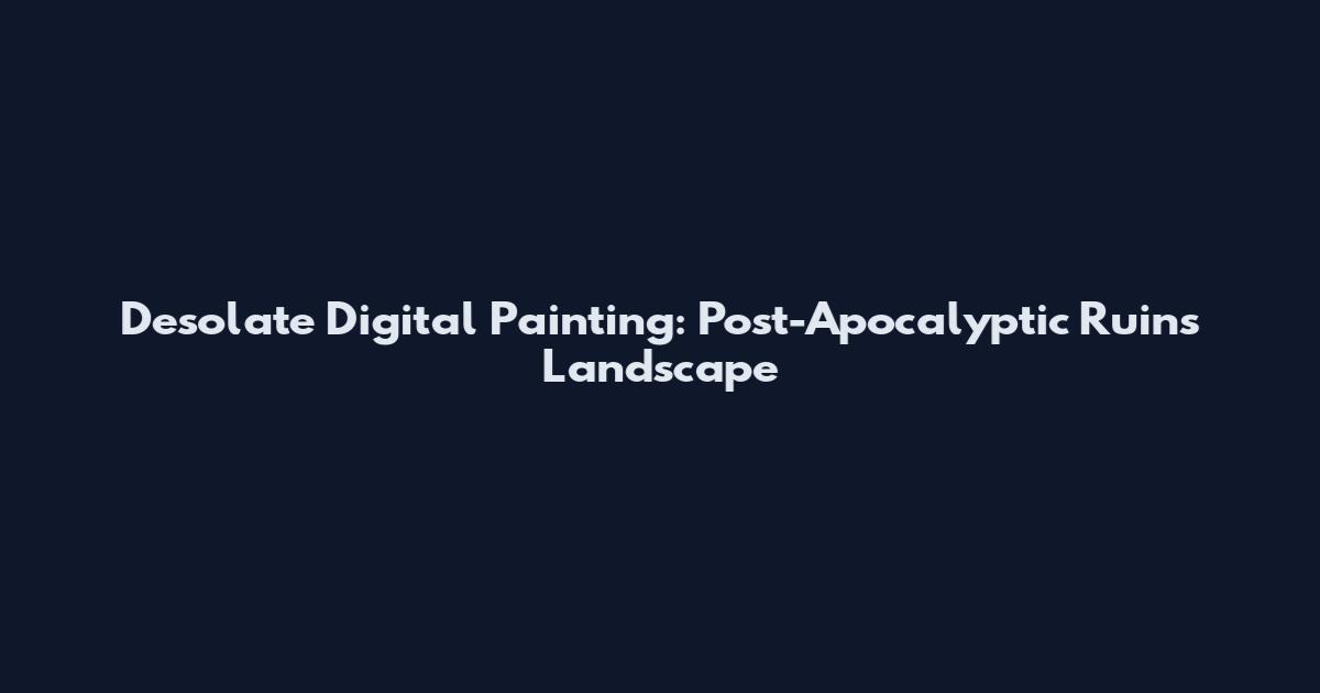 Desolate Digital Painting: Post-Apocalyptic Ruins Landscape