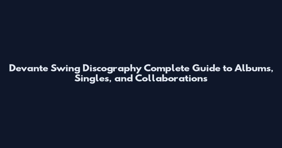 Devante Swing Discography Complete Guide to Albums, Singles, and Collaborations