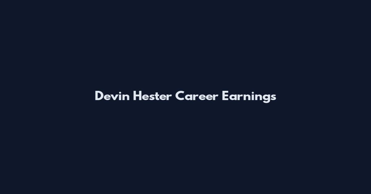 Devin Hester Career Earnings