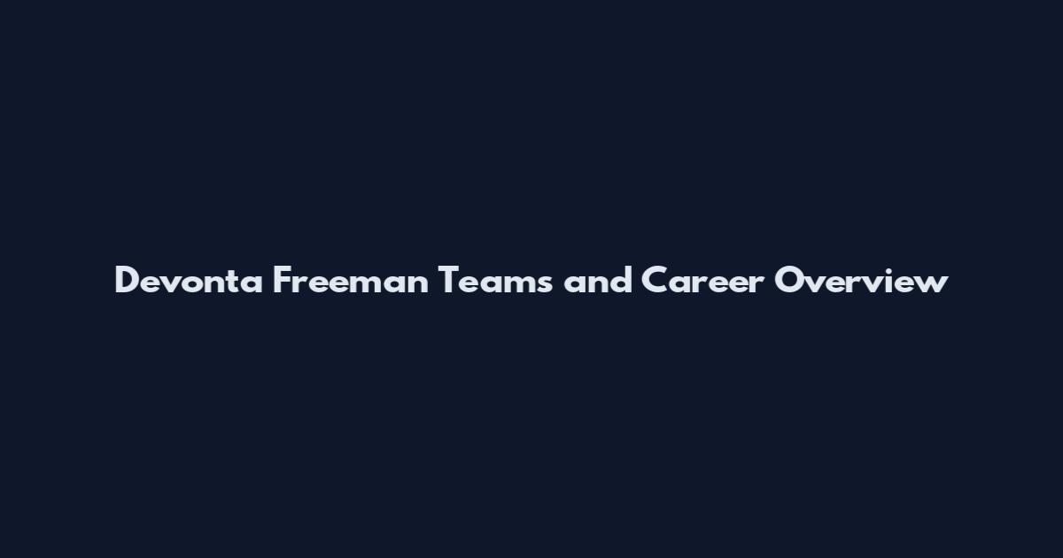 Devonta Freeman Teams and Career Overview