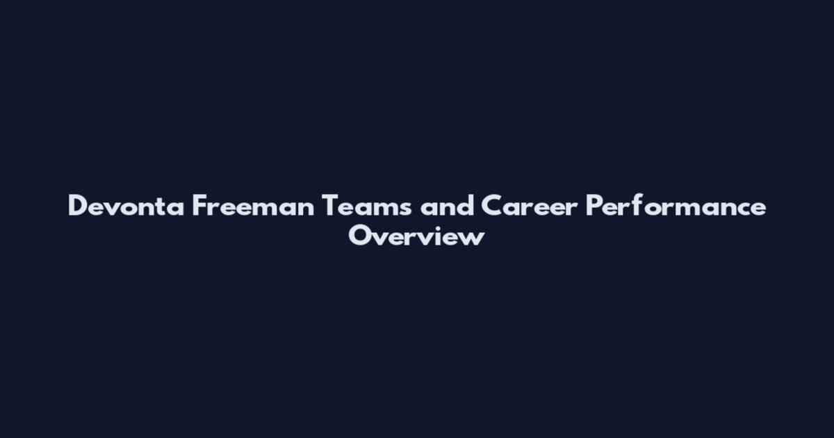Devonta Freeman Teams and Career Performance Overview