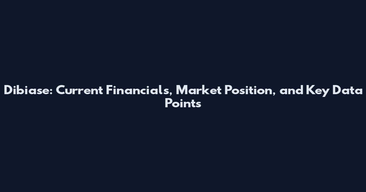 Dibiase: Current Financials, Market Position, and Key Data Points