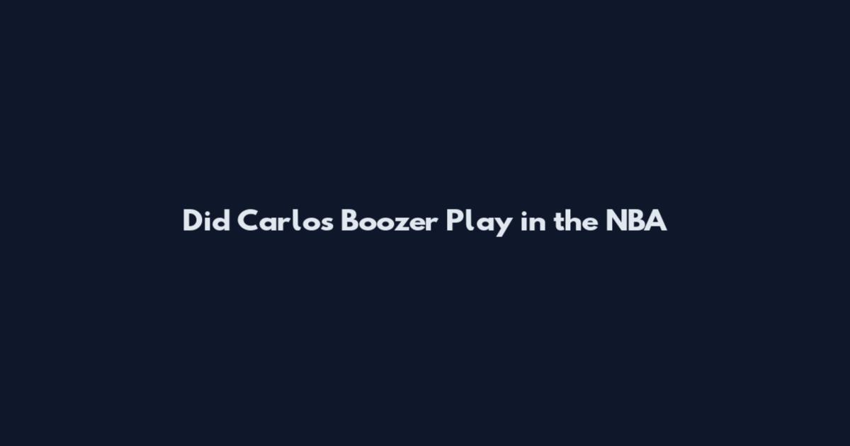 Did Carlos Boozer Play in the NBA