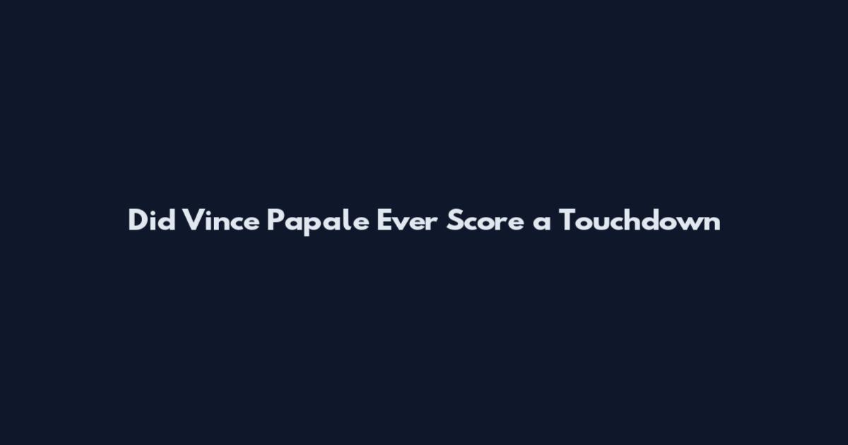 Did Vince Papale Ever Score a Touchdown