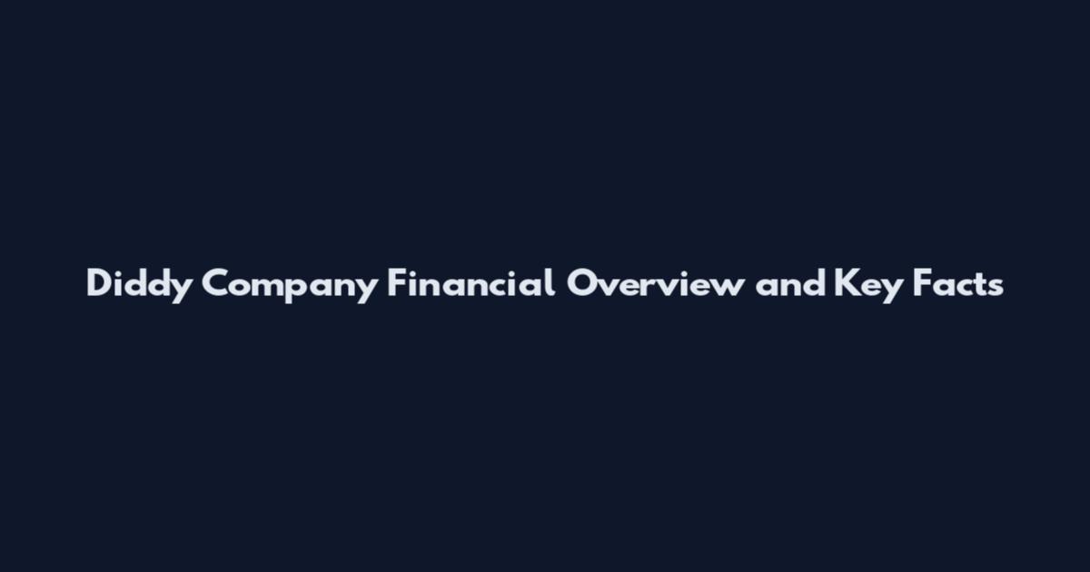 Diddy Company Financial Overview and Key Facts